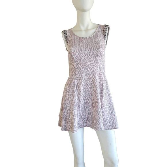 Free People womens Sz XS pale pink embellished dress - Picture 2 of 7